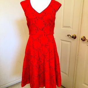 Donna Morgan Orange A-Line Dress with Pockets